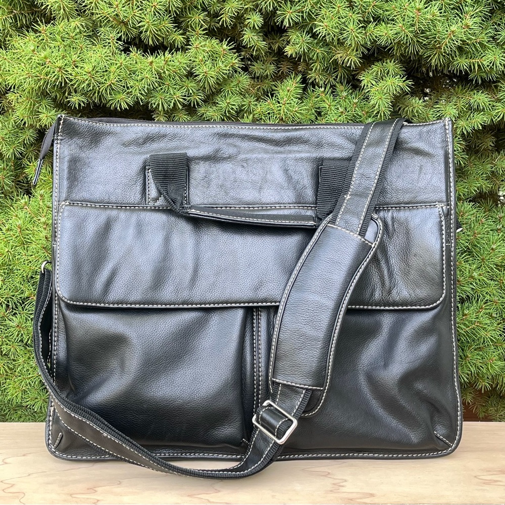Bellino 16" Leather Briefcase/ Laptop Bag